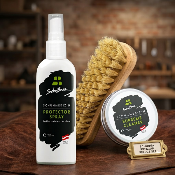 Pflegeset - Surpreme Cleaner + Protector Spray + Bürste hell